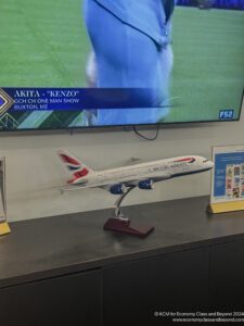 a model airplane on a table