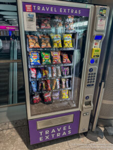 a vending machine with snacks