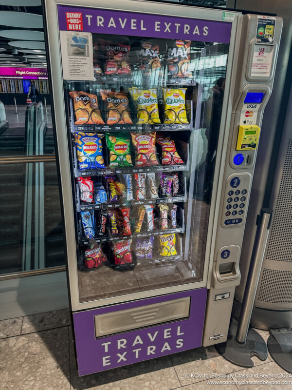 a vending machine with snacks
