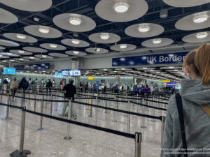 people walking in an airport