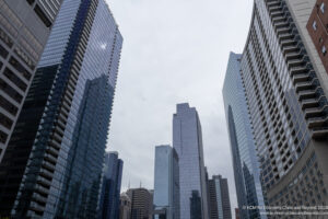 a group of tall buildings