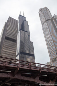 Willis Tower over a city