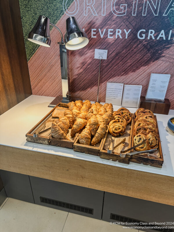 a tray of pastries on a counter