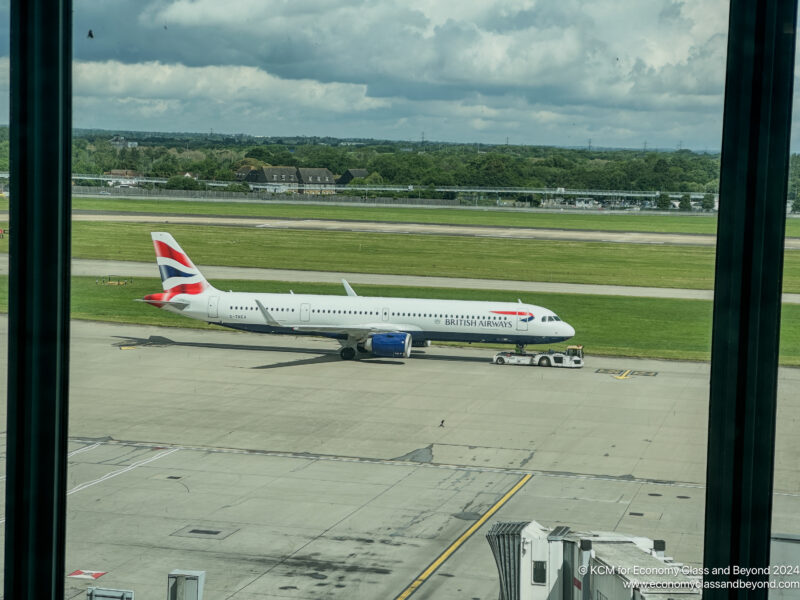 an airplane on the runway