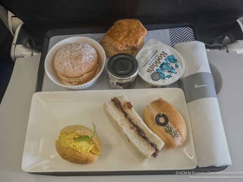 a tray of food on a tray