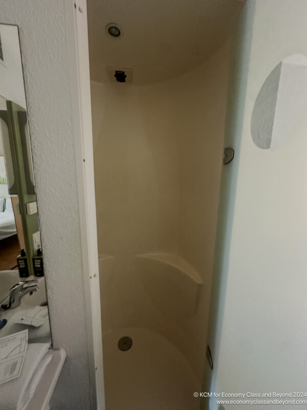 a shower in a bathroom