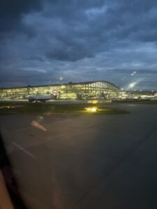 an airplane on the runway