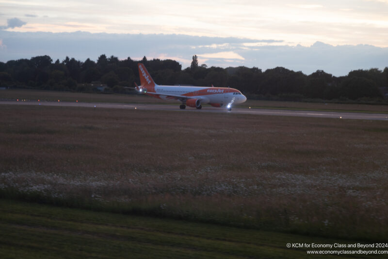 an airplane on a runway