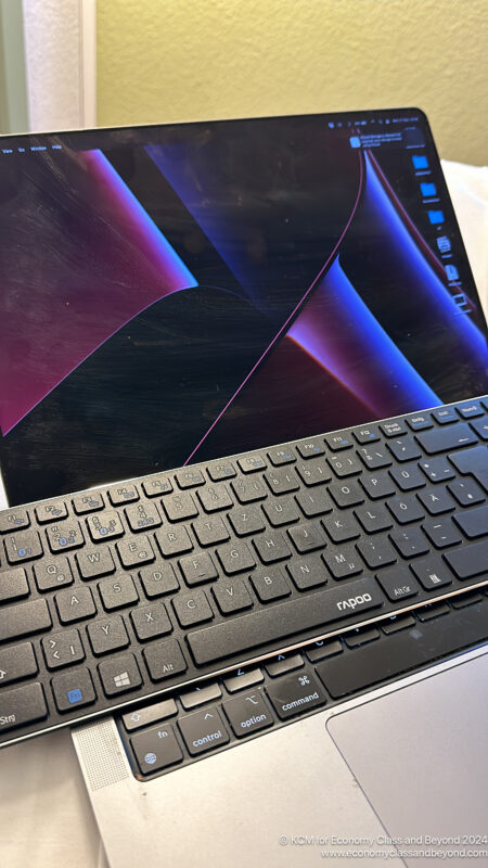 a keyboard on a laptop