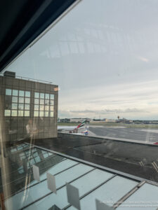 a view of an airport from a window