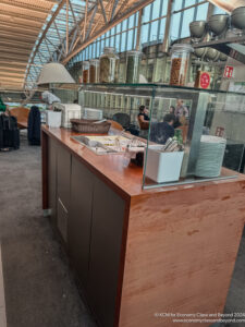 a food on a counter