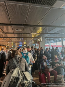 a group of people in a terminal