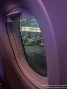 a window of an airplane