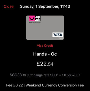 a screenshot of a credit card