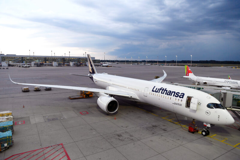 a large white airplane on a tarmac