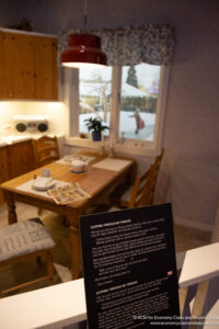 a table and chairs in a kitchen