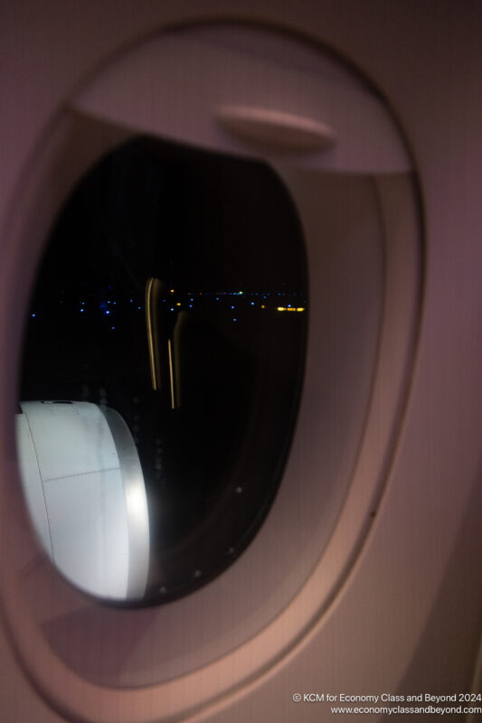 a window of an airplane