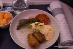 a plate of food on a table