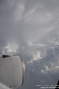 a view of the sky from an airplane