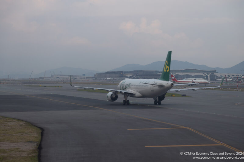 an airplane on a runway