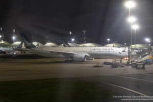 a large airplane at an airport