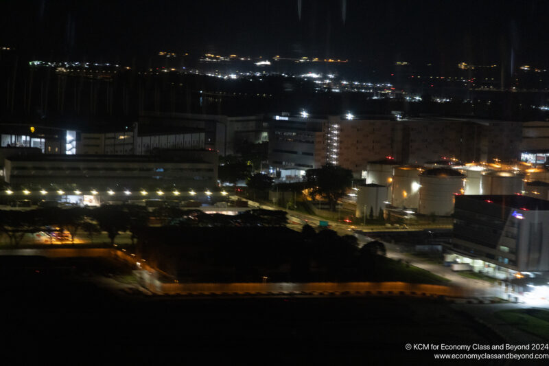 a city at night with lights