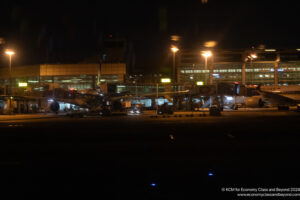 an airplane at an airport