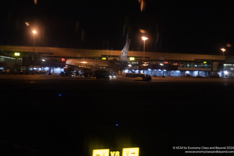 an airplane at an airport