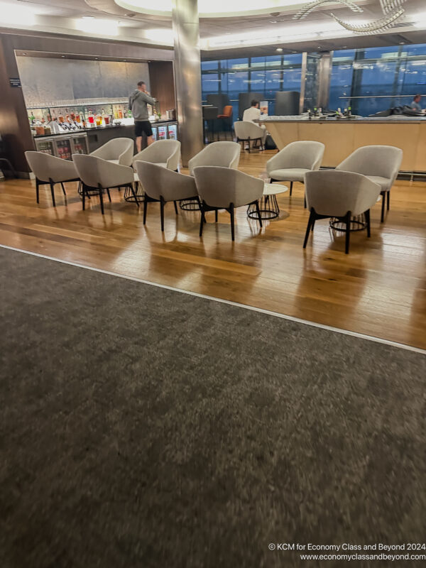 a group of chairs in a room