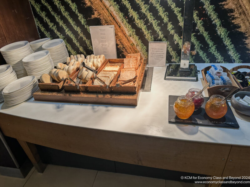 a table with food on it