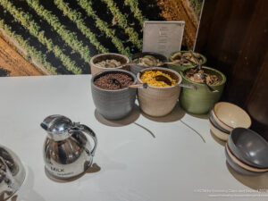 a group of bowls and bowls on a table