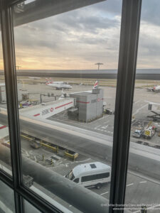 a view of an airport from a window