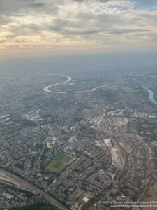 an aerial view of a city