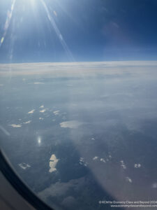 a view of the earth from an airplane window