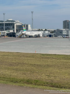 an airplane on the tarmac