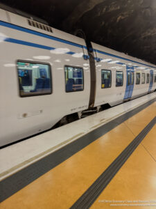 a train in a tunnel