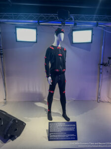 a mannequin in a room with lights