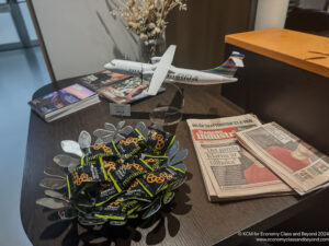 a model airplane on a table