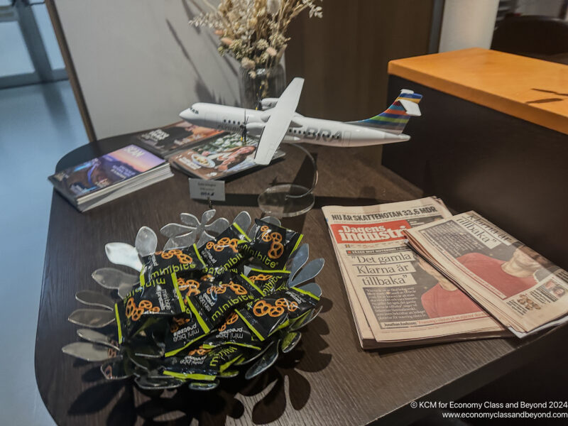 a model airplane on a table