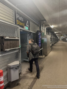 a man walking in a tunnel