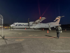 a plane on the runway