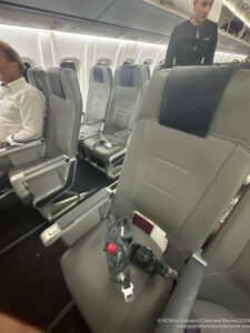 a row of seats in an airplane