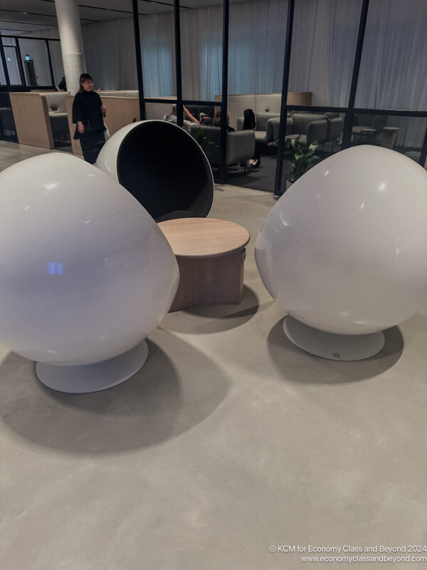 a group of white round objects