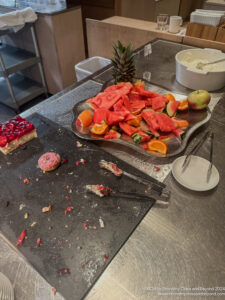 a tray of fruit on a counter