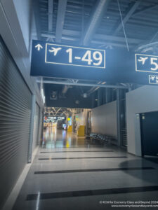 a sign in a building