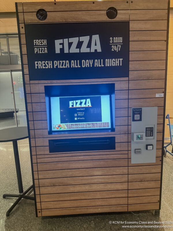 a vending machine with a screen