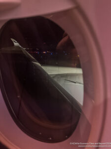 a window of an airplane