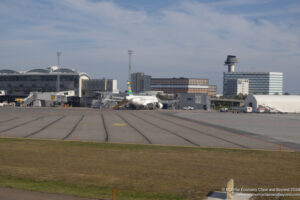 an airplane on the tarmac