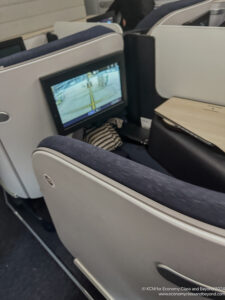 a tv in a chair