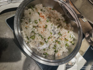 a bowl of rice and vegetables